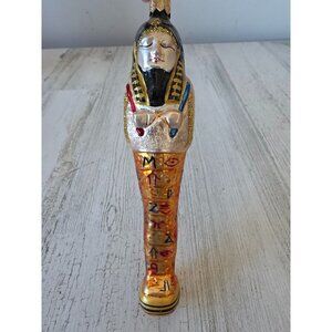 Radko mummy all wrapped up glass ornament sarcophagus Egyptian Xmas tree